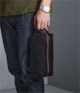 Quadra Heritage Waxed Canvas Wash Bag